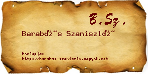 Barabás Szaniszló névjegykártya